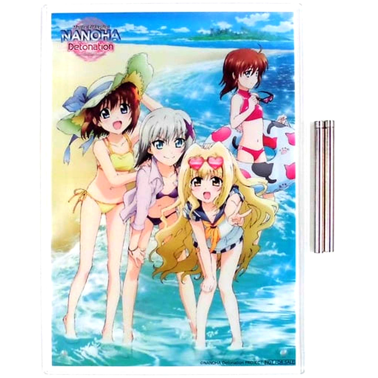 Group Acrylic Art Stand Bundle Bonus for Blu-ray Magical Girl Lyrical Nanoha Detonation Sofmap Super Special Edition [USED]
