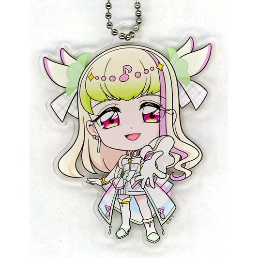 Cure Zukyun SD Precure All Stars Kimi to Idol Precure Acrylic Die-cut Ball Chain Pretty Store Limited [USED]