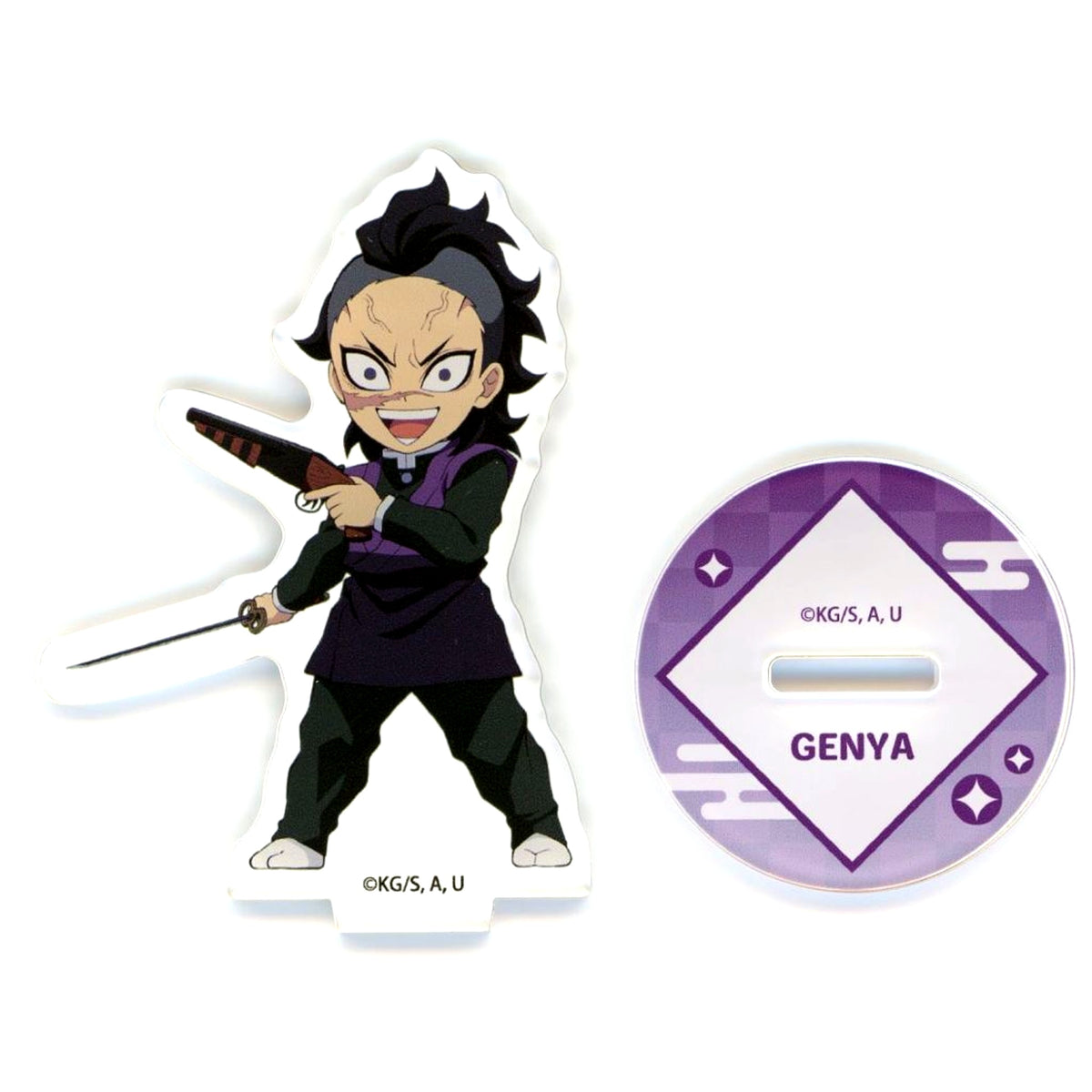 Genya Shinazugawa Demon Slayer: Kimetsu no Yaiba - The Movie: Infinity Castle Chapter 1: Akaza's Return Chibi Acrylic Mascot Theater Limited [USED]