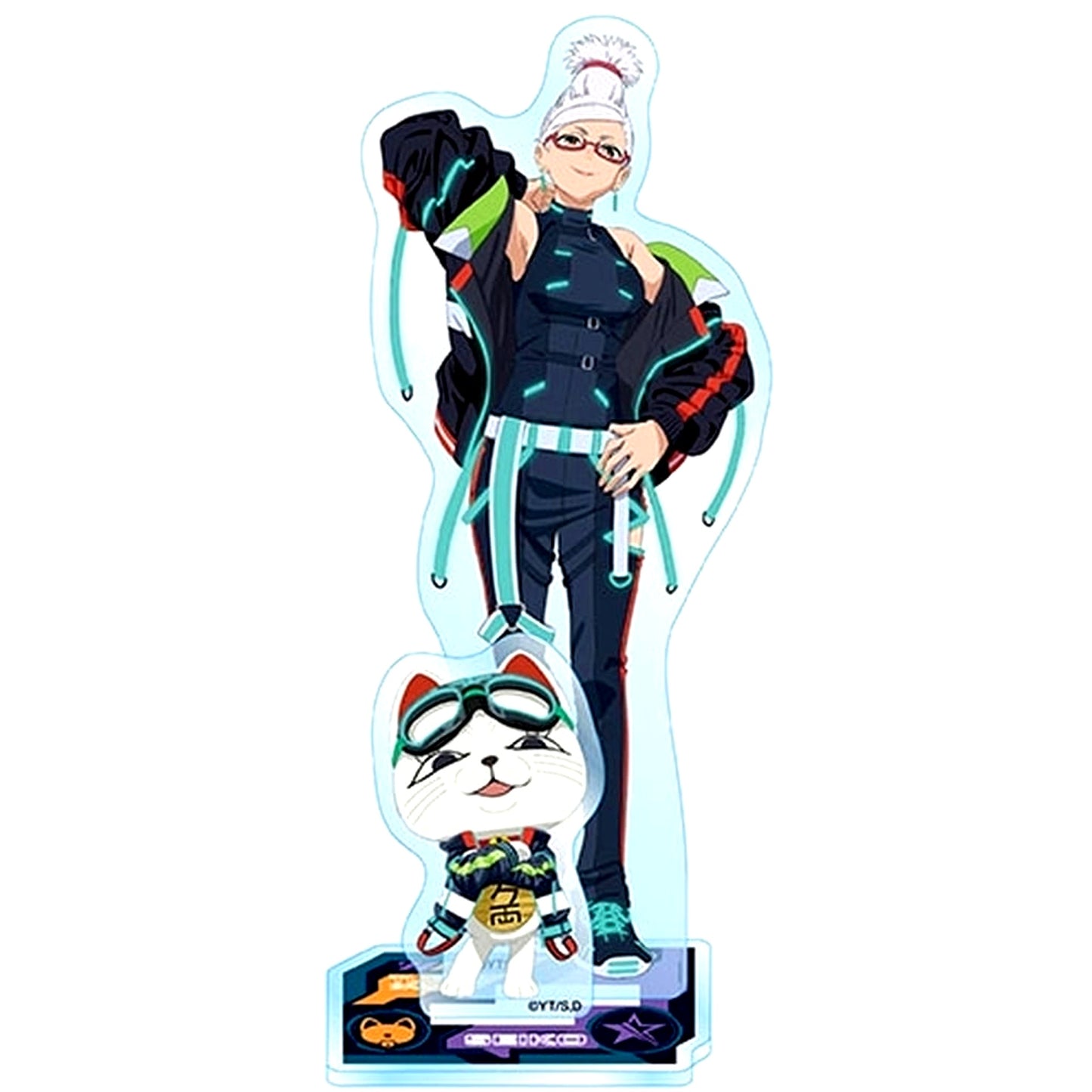 Seiko & Turbo Granny 4. Beckoning Cat TV Anime Dandadan Cyberpunk Acrylic Stand [USED]