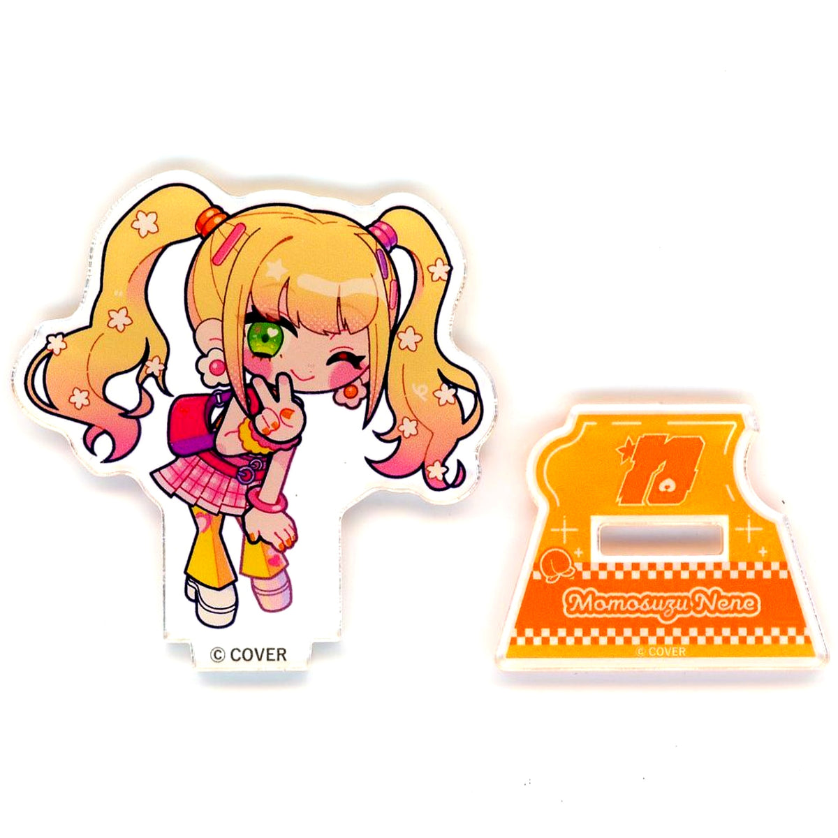 Momosuzu Nene Trading Acrylic Stand new-retor Ver. VTuber Hololive Holo Tree NePoLaBo POP-UP SHOP & CAFE in Tree Village [USED]