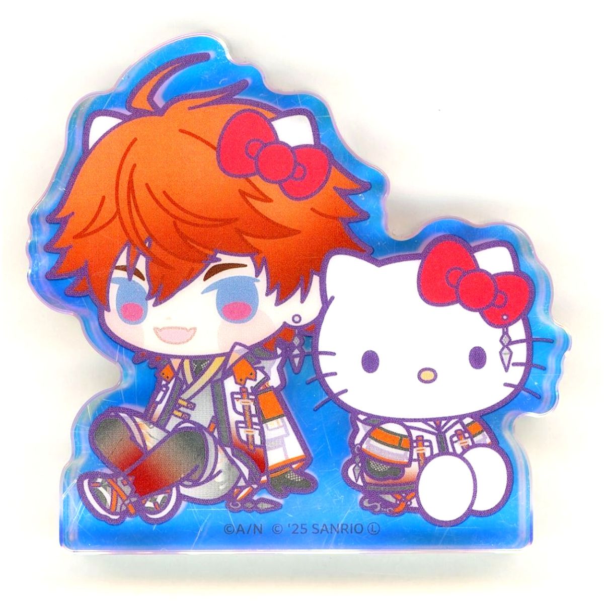 Yusei Kitami x Hello Kitty Mini Acrylic Block Virtual YouTuber Nijisanji 3SKM x Sanrio Characters [USED]