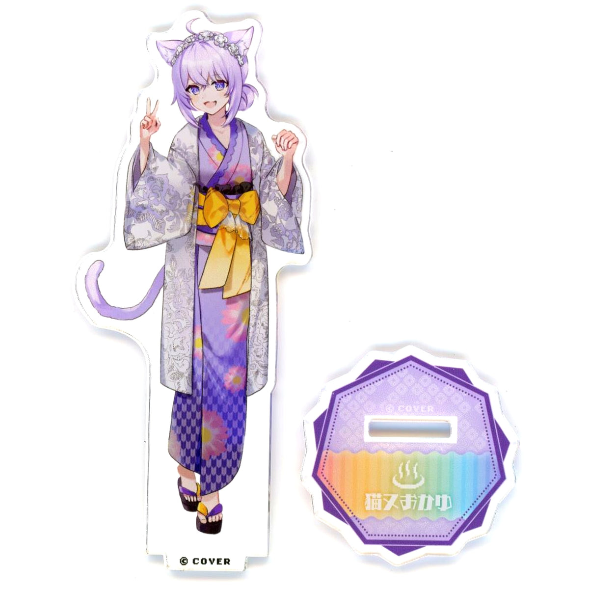 Nekomata Okayu Life-size Acrylic Stand Yukata Ver. Virtual YouTuber Hololive Gokurakuyu RAKU SPA Collaboration 8th Furo Life [USED]