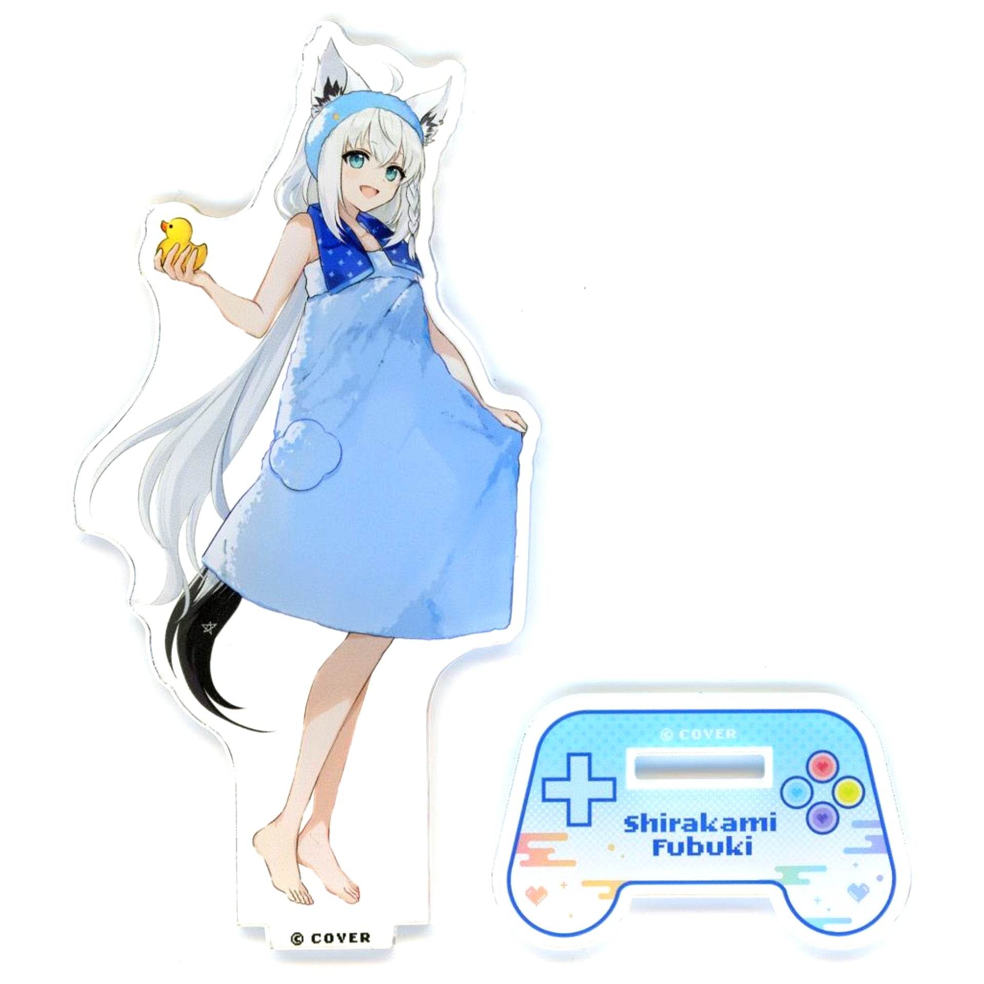 Shirakami Fubuki Life-size Acrylic Stand After Bath Ver. Virtual YouTuber Hololive Gokurakuyu RAKU SPA Collaboration 8th Furo Life [USED]