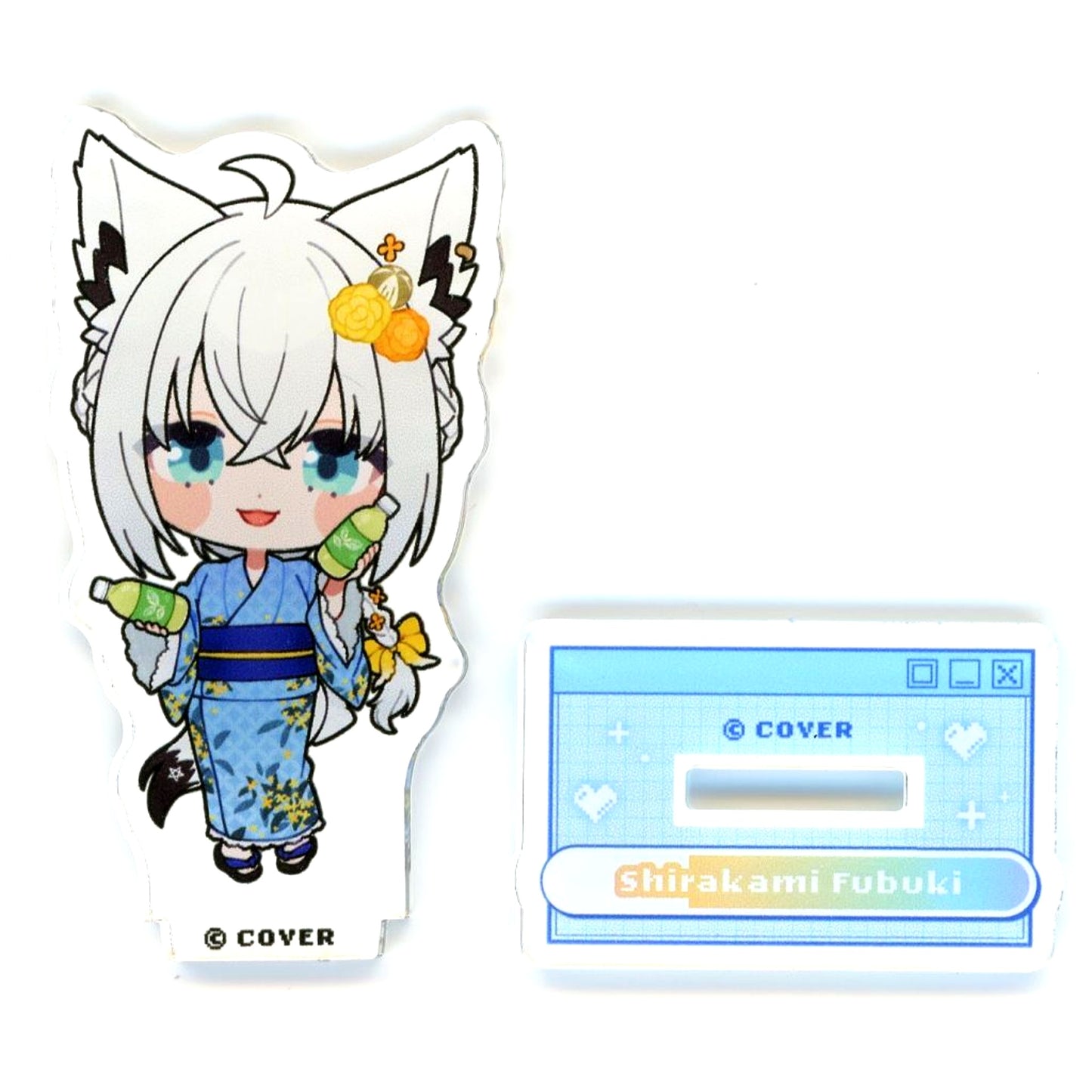 Shirakami Fubuki Trading Acrylic Stand Mini Character Ver. Virtual YouTuber Hololive x Gokurakuyu Raku Spa Collabo 8th Furo Life [USED]