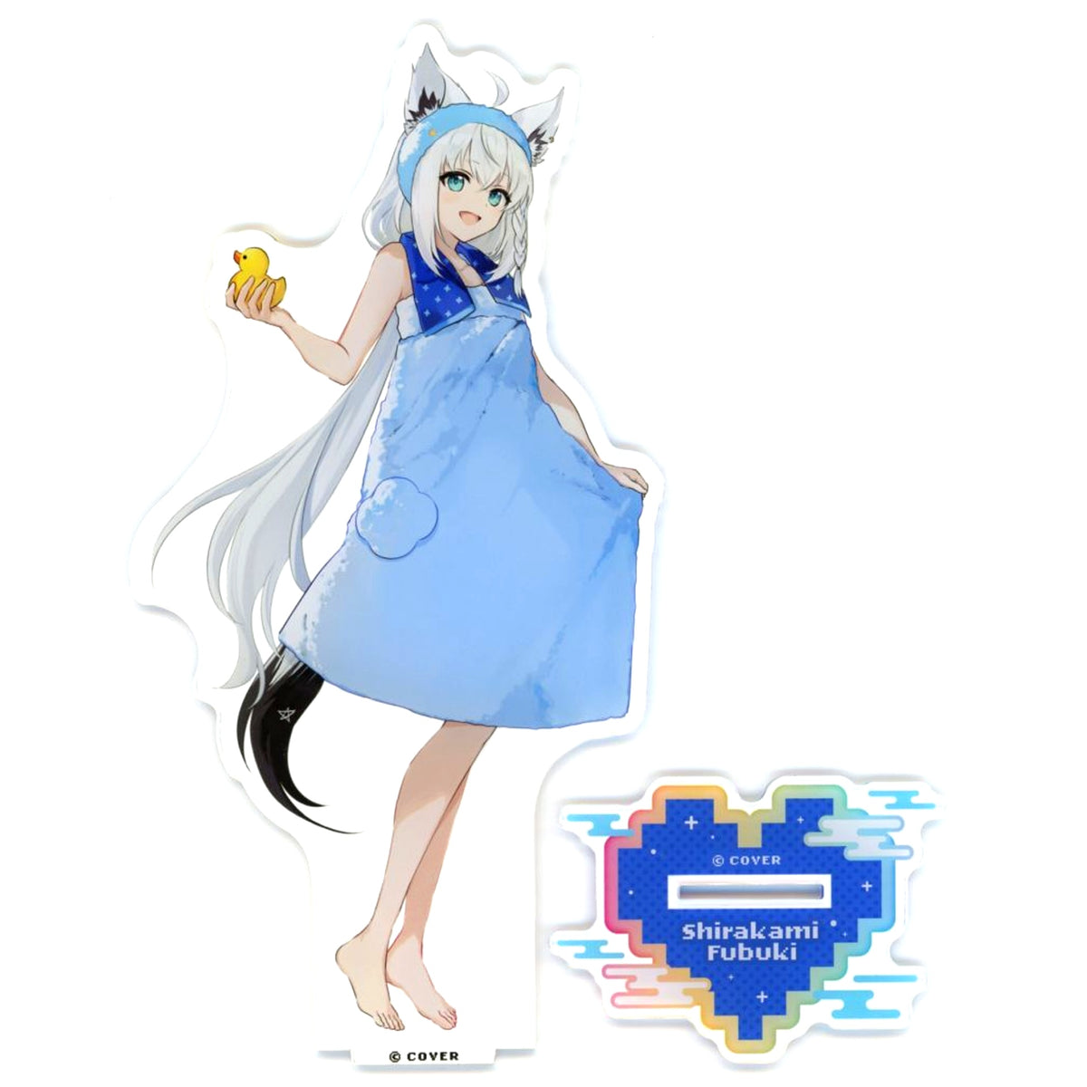 Shirakami Fubuki Large Acrylic Stand Furo Agari Ver. Virtual YouTuber Holo Live Gokurakuyu RAKU SPA Collab Vol 8 Furo Life Mail Order Exclusive [USED]