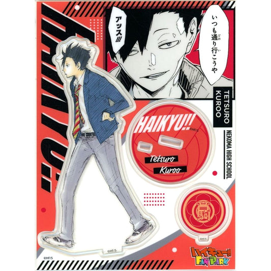 Tetsuro Kuroo Haikyu!! FAN PARK Kyara Pane Gundan!! Acrylic Stand Ex. Memorial [USED]