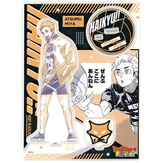 Atsumu Miya Haikyu!! MSBY Black Jackal Character Panel Army Acrylic Stand Ex. Haikyu!! FAN PARK Memorial [USED]