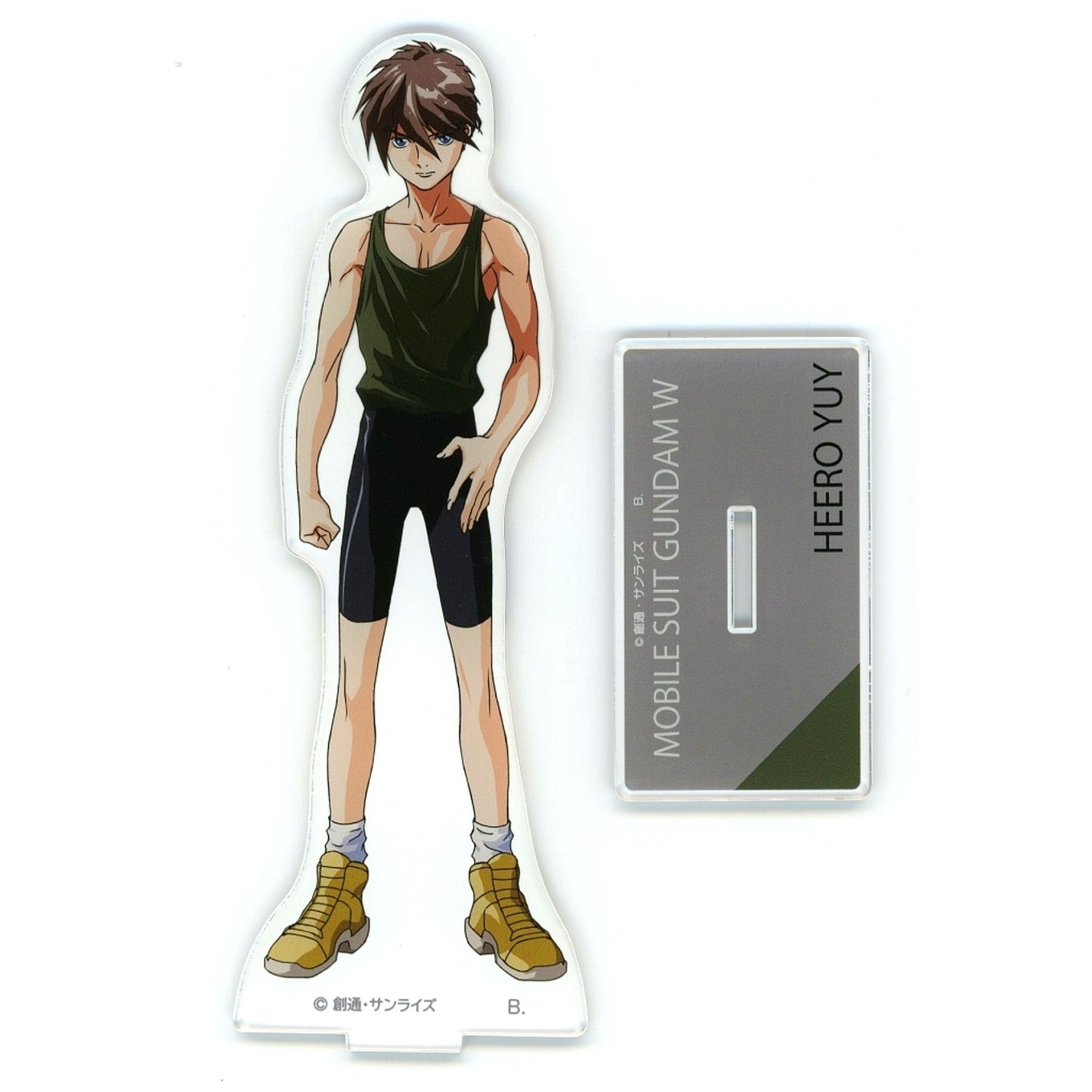 Heero Yuy Front Big Acrylic Stand Part 2 Mobile Suit Gundam Wing [USED]
