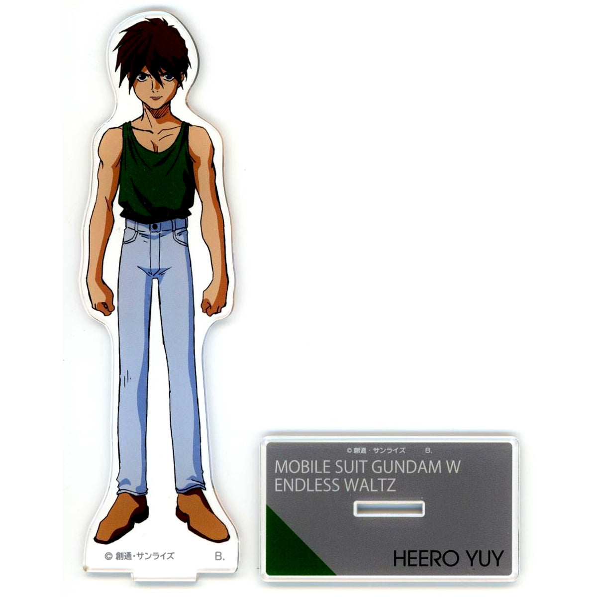 Heero Yuy Big Acrylic Stand Mobile Suit Gundam Wing Endless Waltz [USED]