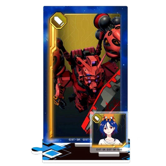 Red Gundam Troop Formation Style Acrylic Stand Collection SD Gundam G Generation Eternal Mobile Suit Gundam & GQuuuuuuX [USED]