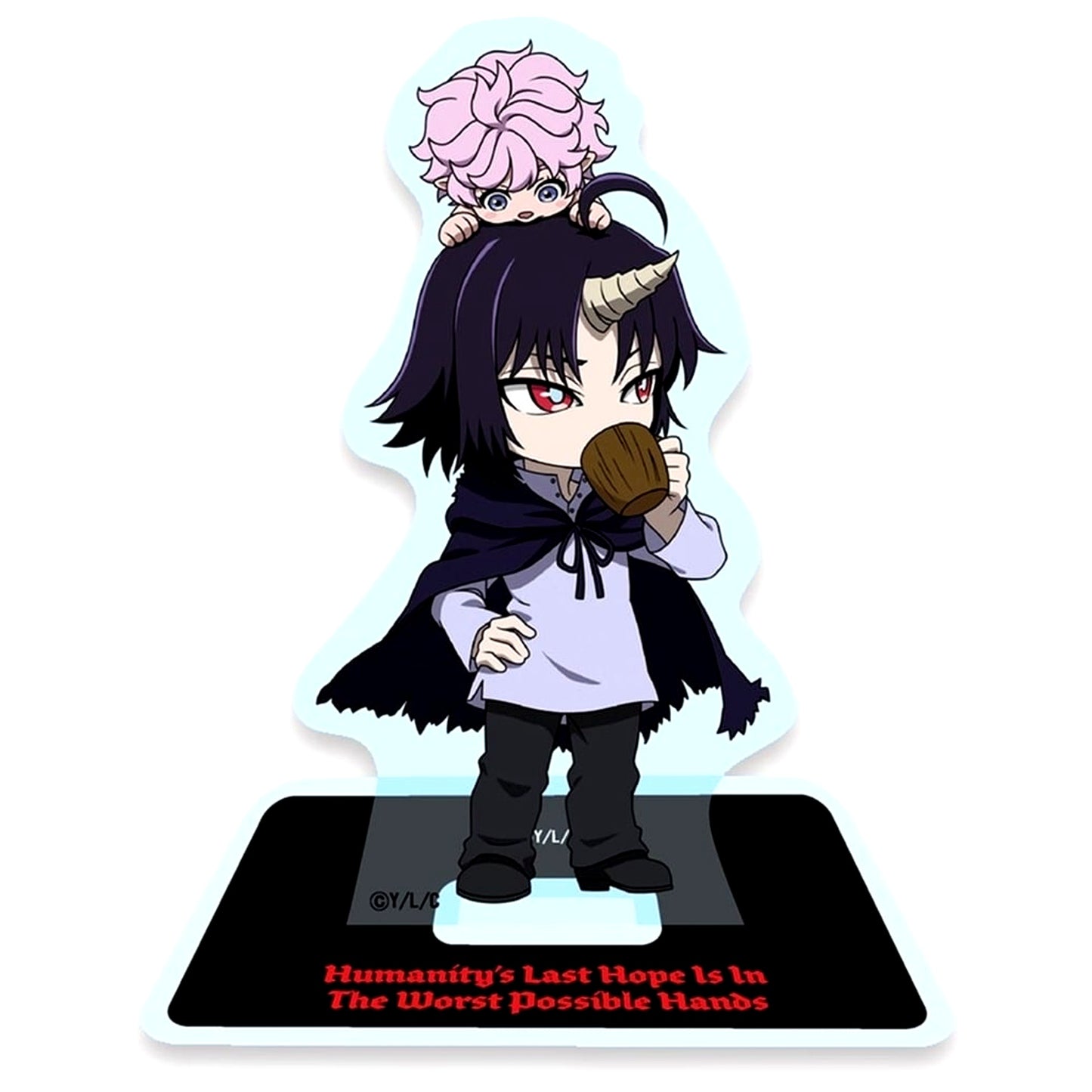 Relaxing Clen and Luna Clevatess The King of Devil Beasts The Baby and The Brave of Undead Acrylic Stand [USED]