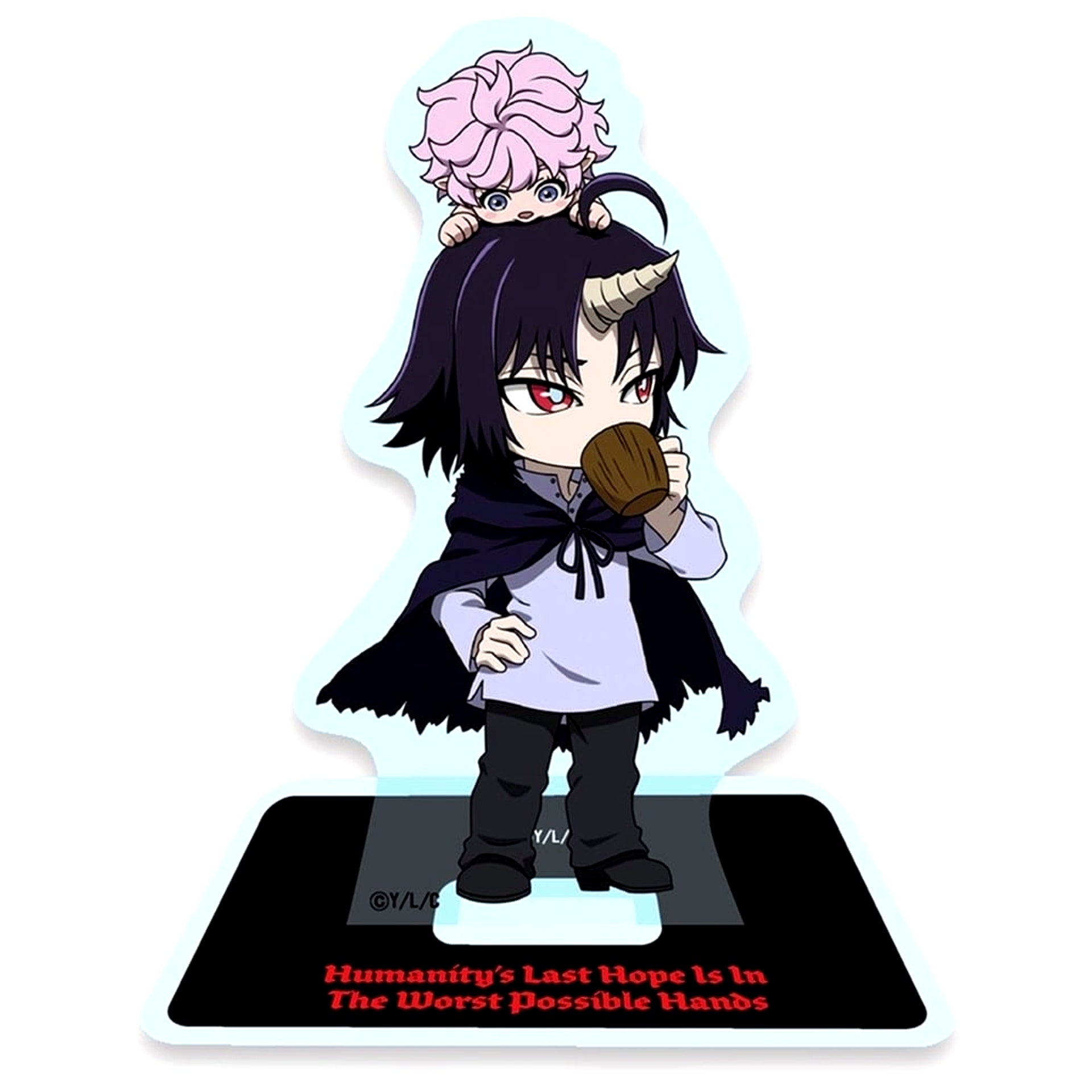 Relaxing Clen and Luna Clevatess The King of Devil Beasts The Baby and The Brave of Undead Acrylic Stand [USED]