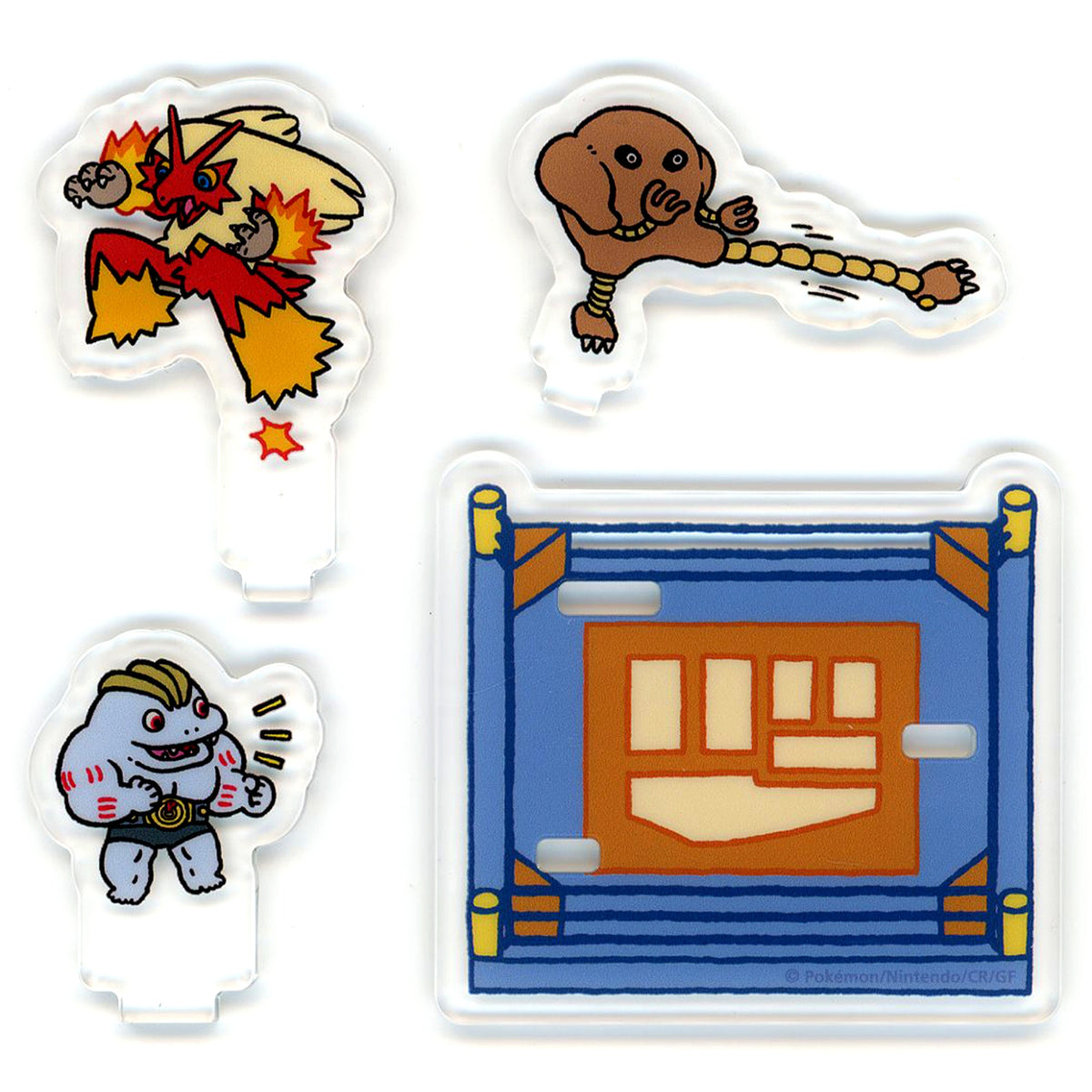 Machoke & Hitmonlee & Blaziken Pokemon Mini Acrylic Stand Collection Training Chu Pokemon Center Limited [USED]