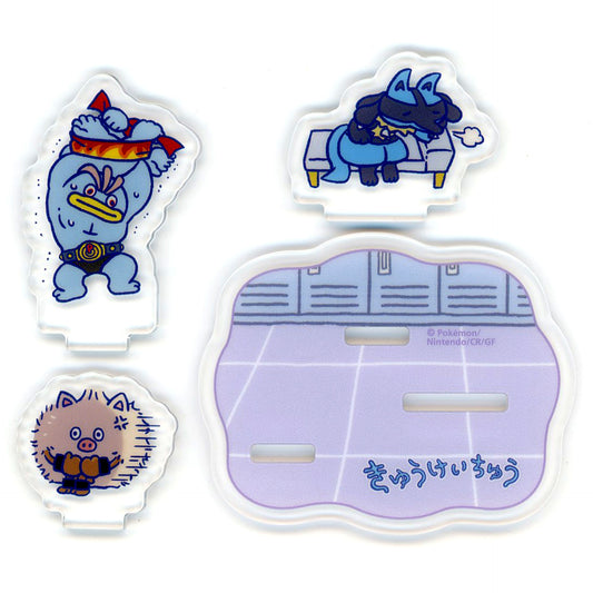 Primeape & Machamp & Lucario Mini Acrylic Stand Collection Training Pokemon Center Limited [USED]