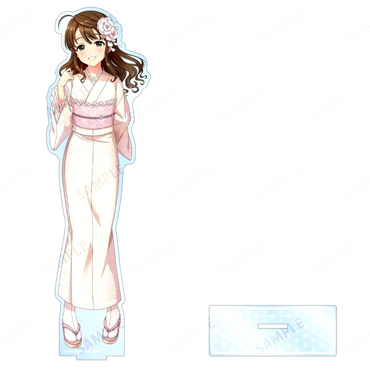 Saori Okuyama Illustration Lace Kimono Ver. Extra Large Acrylic Stand THE IDOLM@STER Cinderella Girls Pop-up Street at Okuyama Omairimachi / Asakusa Nishi-Sando [USED]