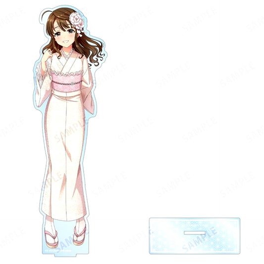 Saori Okuyama Illustration Lace Kimono Ver. Extra Large Acrylic Stand THE IDOLM@STER Cinderella Girls Pop-up Street at Okuyama Omairimachi / Asakusa Nishi-Sando [USED]