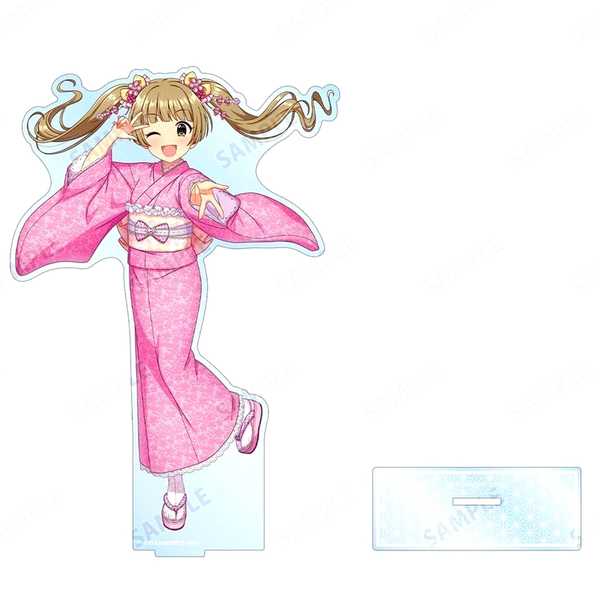 Chika Yokoyama Illustration Lace Kimono Ver. Extra Large Acrylic Stand THE IDOLM@STER Cinderella Girls Pop-up Street at Okuyama Omairimachi / Asakusa Nishi-Sando [USED]