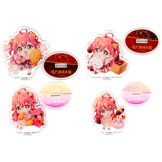 Set of 4 Sakura Miko Virtual YouTuber Holo Live VTuber Naruto Taiyaki Honpo Part 4 Trading Acrylic Stand Mini Chara Ver [USED]