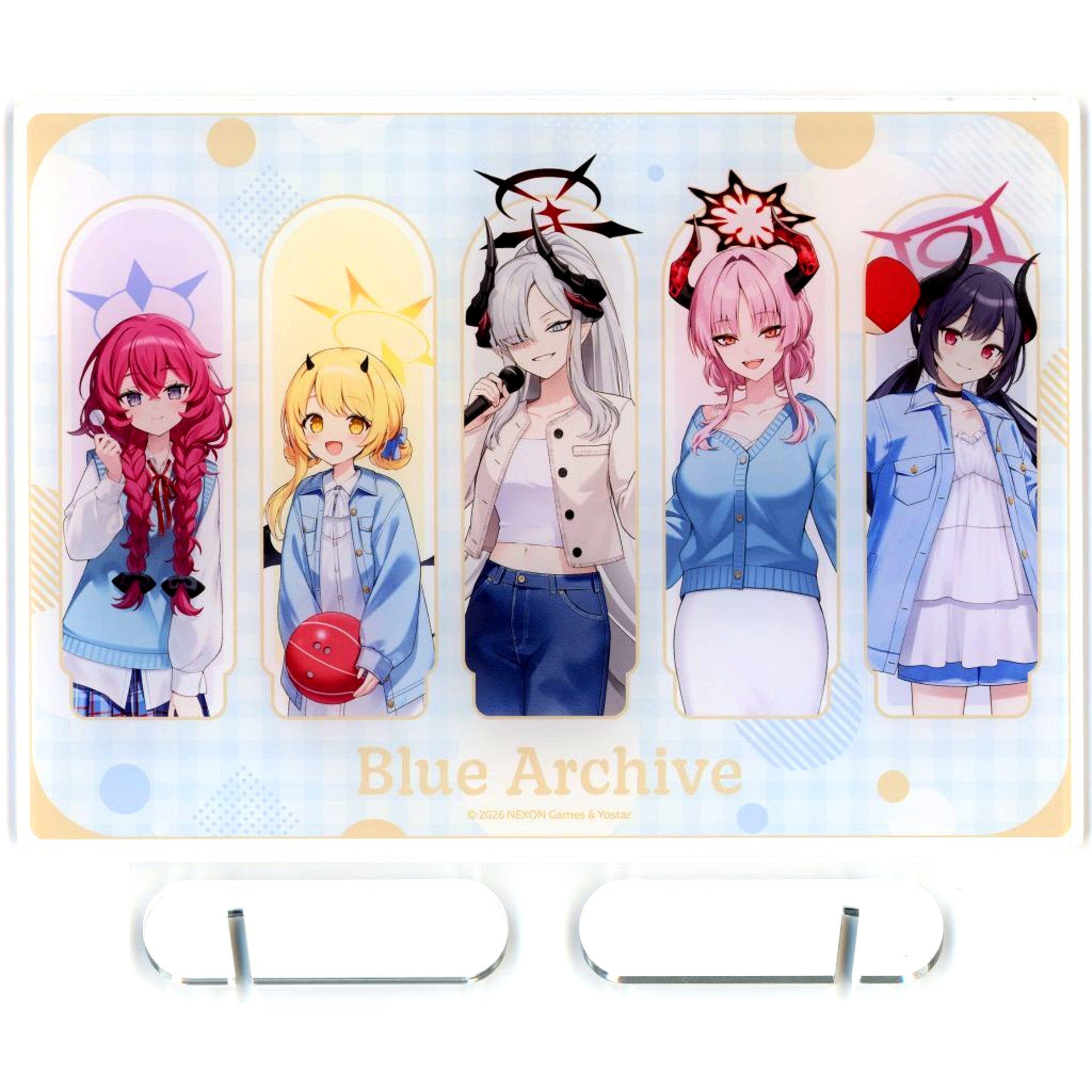 Group 5 Characters Acrylic Panel Blue Archive x ROUND1 [USED]