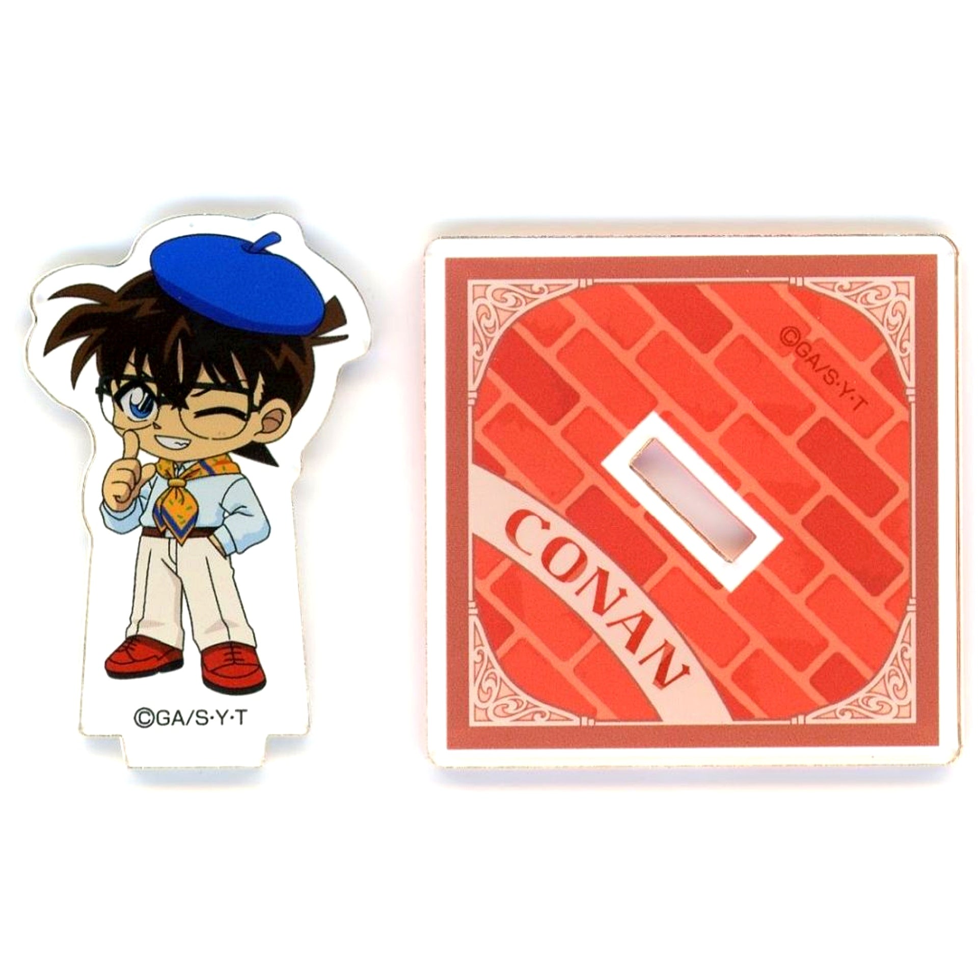 Conan Edogawa Theatrical Version Detective Conan Fallen Angel of the Highway Release Commemoration Detective Conan Cafe 2026 Mini Acrylic Stand Retro Ver. [USED]