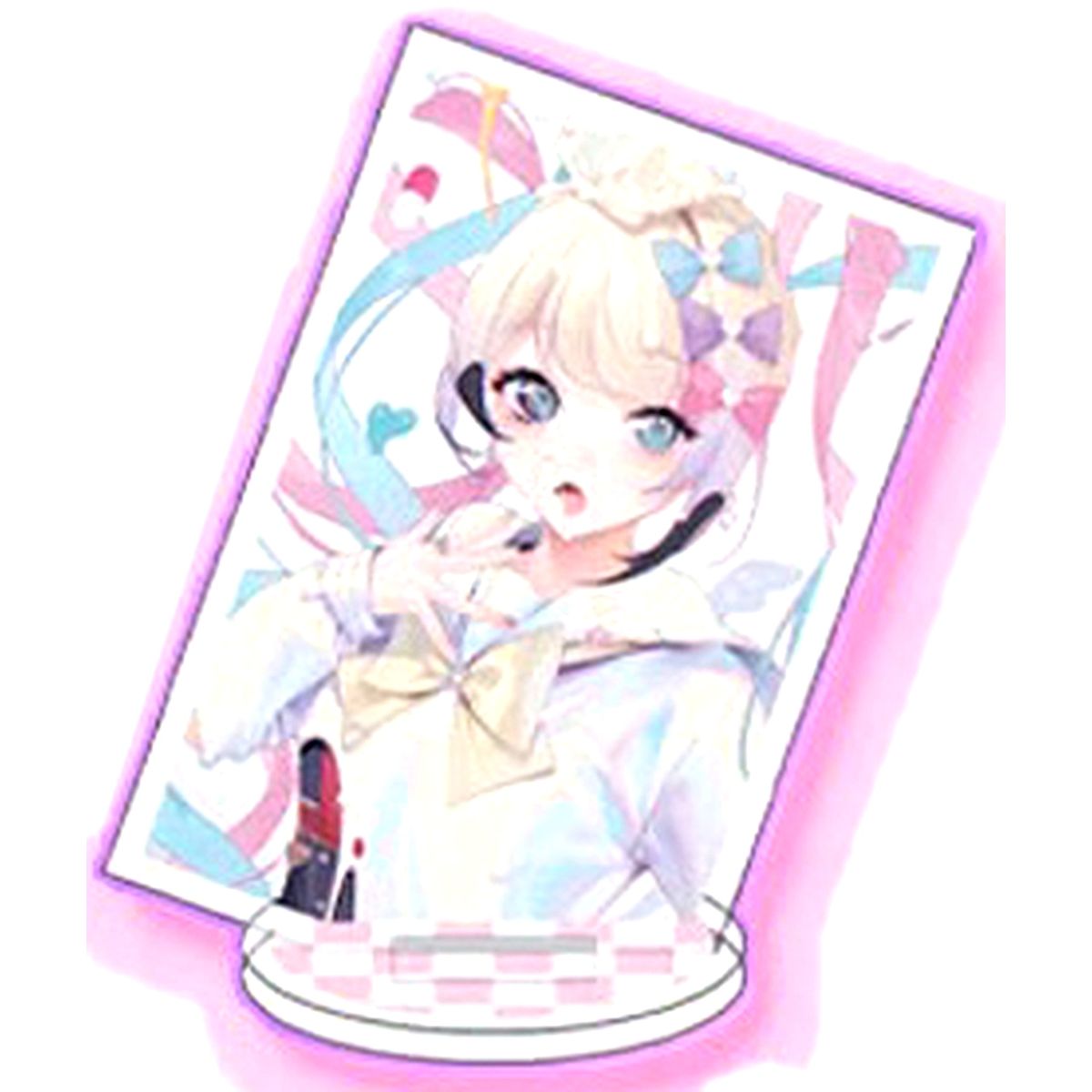 OMGkawaiiAngel White Background Needy Girl Overdose Diagonal Blind Acrylic Stand [USED]