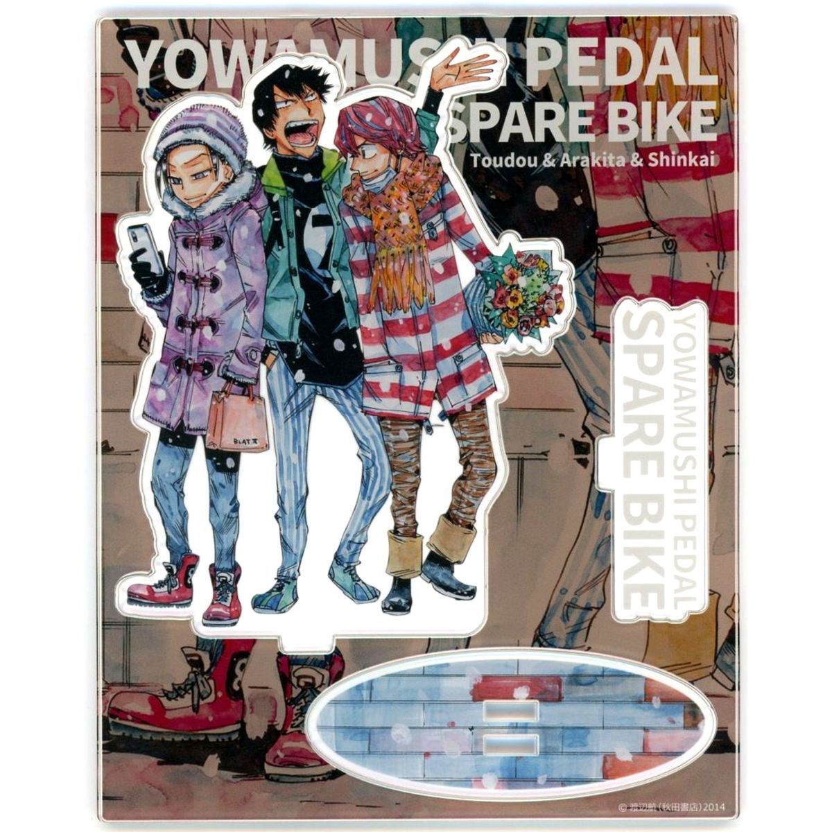 Jinpachi Toudou, Yasutomo Arakita, Hayato Shinkai Winter Clothes Acrylic Stand Yowamushi Pedal: Spare Bike [USED]