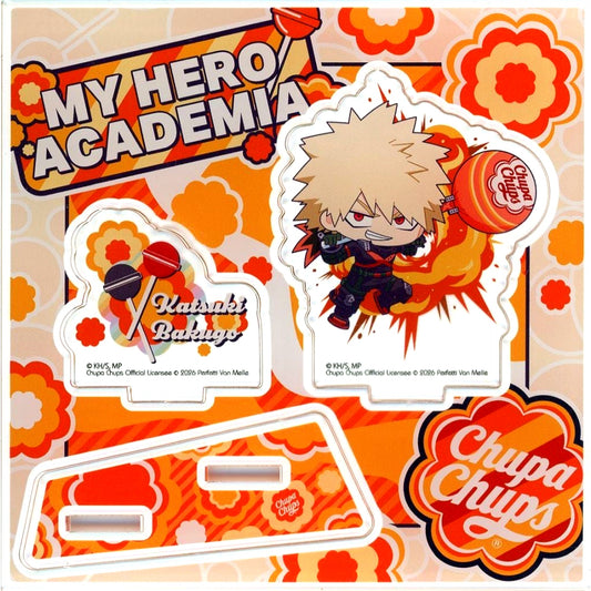 Katsuki Bakugo 02 Mini Chibi Illustration Acrylic Stand Plate Anime My Hero Academia x Chupa Chups Anime Culture Center by eeo Matsuya Asakusa [USED]