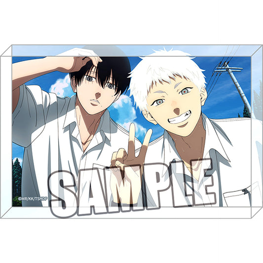 Yoshiki Tsujinaka and Hikaru A TV Anime The Summer Hikaru Died Acrylic Block [USED]