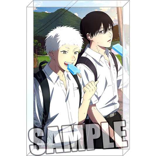 Yoshiki Tsujinaka and Hikaru B TV Anime The Summer Hikaru Died Acrylic Block [USED]