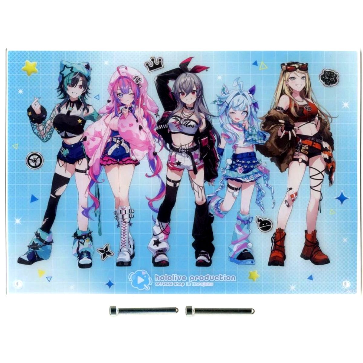 FLOW GLOW Acrylic Panel Virtual YouTuber Holo Live hololive production official shop in Harajuku [USED]