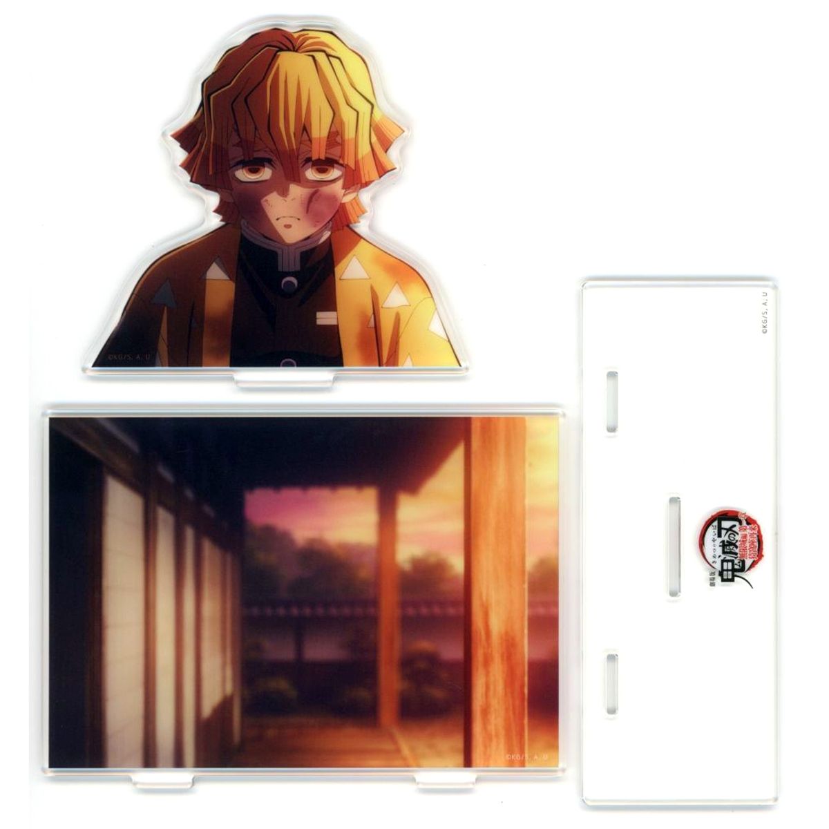 Zenitsu Agatsuma Demon Slayer: Kimetsu no Yaiba - The Movie: Infinity Castle ufotable Cafe x Machi Asobi CAFE Opening the Battle Finale Period Third Season Range Scene Image Acrylic Stand Type B Bruised [USED]