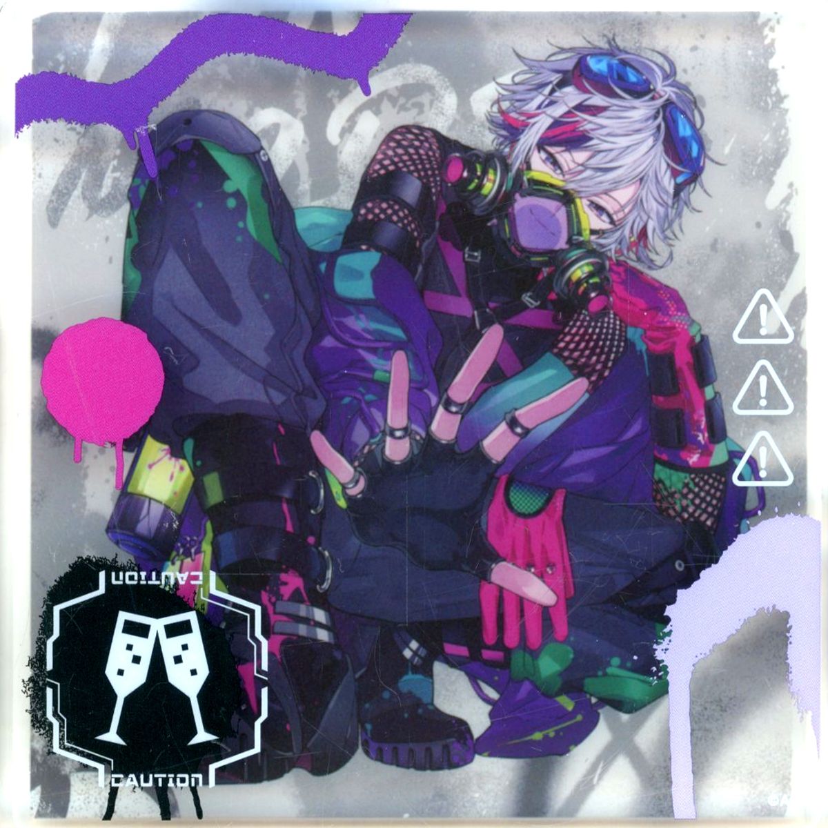 Fuwa Minato Stun Mode Acrylic Block Virtual YouTuber Nijisanji Stun Mode Type Fuwa and Saegusa [USED]