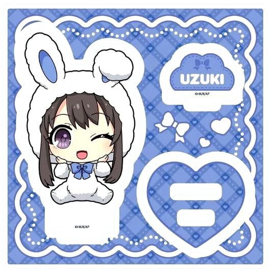 Uzuki Hirokawa 03. Seishun Buta Yarou wa Santa Claus no Yume wo Minai White Winter Ver. Mini Character Illustration Acrylic Stand Plate [USED]