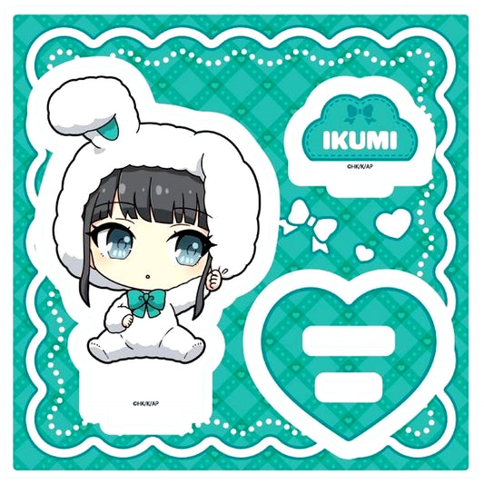 Ikumi Akagi 04. Seishun Buta Yarou wa Santa Claus no Yume wo Minai White Winter Ver. Mini Character Illustration Acrylic Stand Plate [USED]
