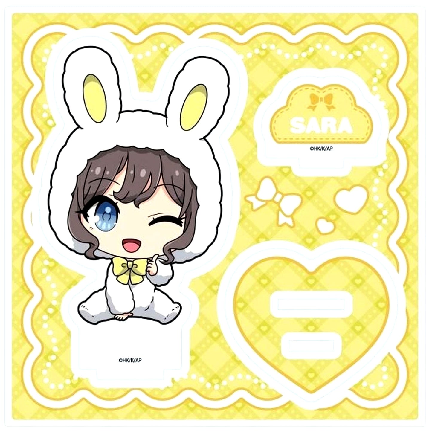 Sara Himeji 05. Seishun Buta Yarou wa Santa Claus no Yume wo Minai White Winter Ver. Mini Character Illustration Acrylic Stand Plate [USED]