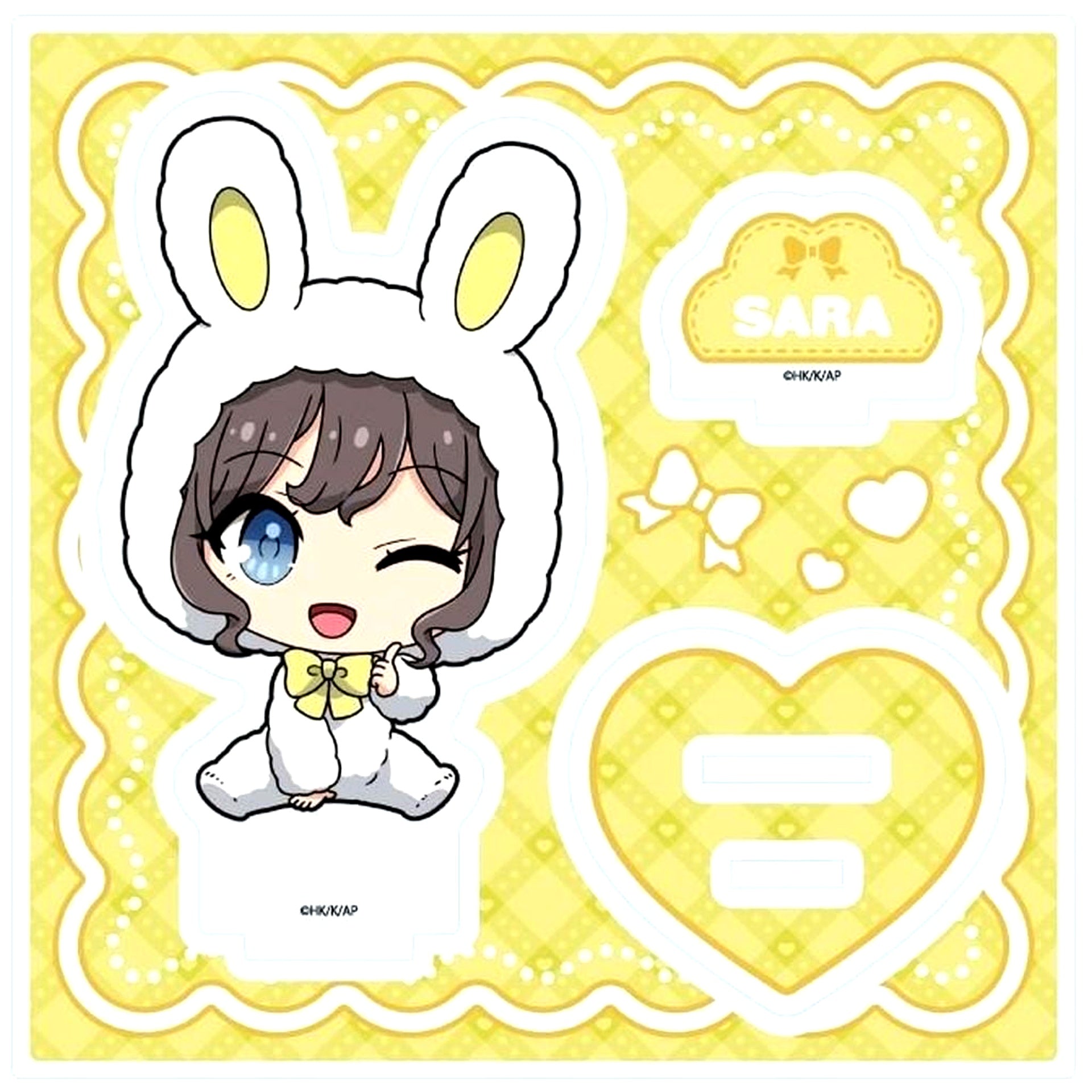 Sara Himeji 05. Seishun Buta Yarou wa Santa Claus no Yume wo Minai White Winter Ver. Mini Character Illustration Acrylic Stand Plate [USED]