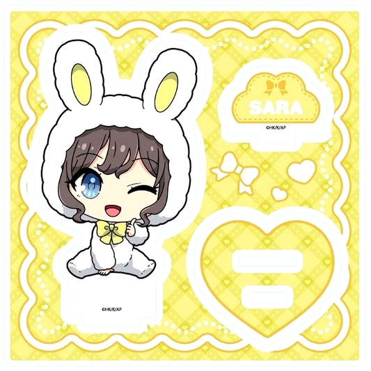 Sara Himeji 05. Seishun Buta Yarou wa Santa Claus no Yume wo Minai White Winter Ver. Mini Character Illustration Acrylic Stand Plate [USED]