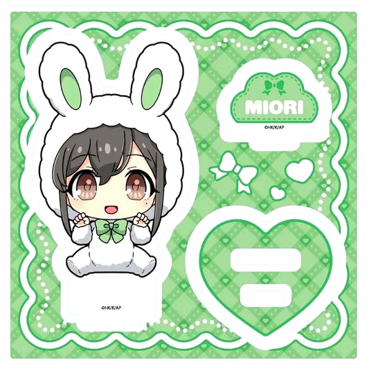 Miori Mito 06. Seishun Buta Yarou wa Santa Claus no Yume wo Minai White Winter Ver. Mini Character Illustration Acrylic Stand Plate [USED]