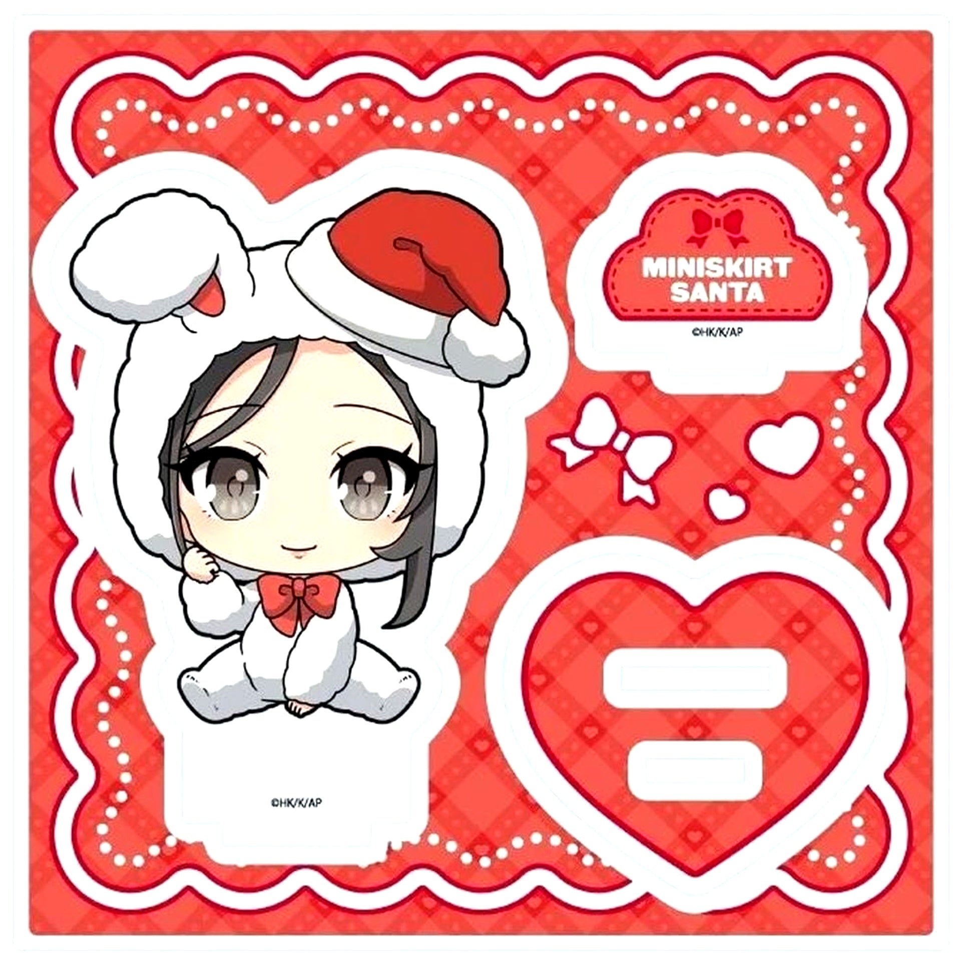 Miniskirt Santa 07. Seishun Buta Yarou wa Santa Claus no Yume wo Minai White Winter Ver. Mini Character Illustration Acrylic Stand Plate [USED]
