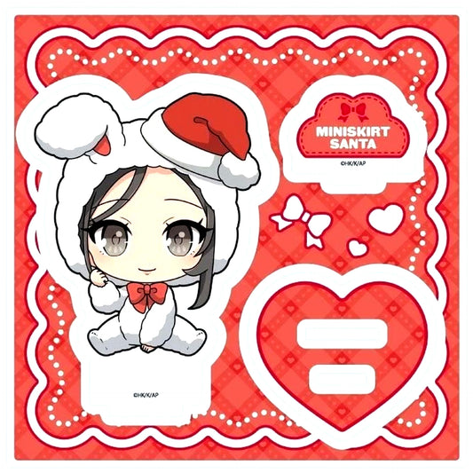 Miniskirt Santa 07. Seishun Buta Yarou wa Santa Claus no Yume wo Minai White Winter Ver. Mini Character Illustration Acrylic Stand Plate [USED]