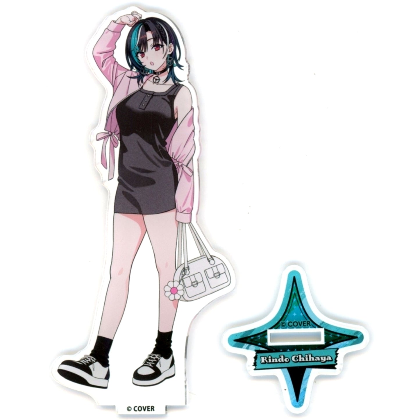 Rindo Chihaya Spring Outfit Ver. Full Body Acrylic Stand Virtual YouTuber hololive FLOW GLOW x TOWER RECORDS CAFE Spring has come [USED]