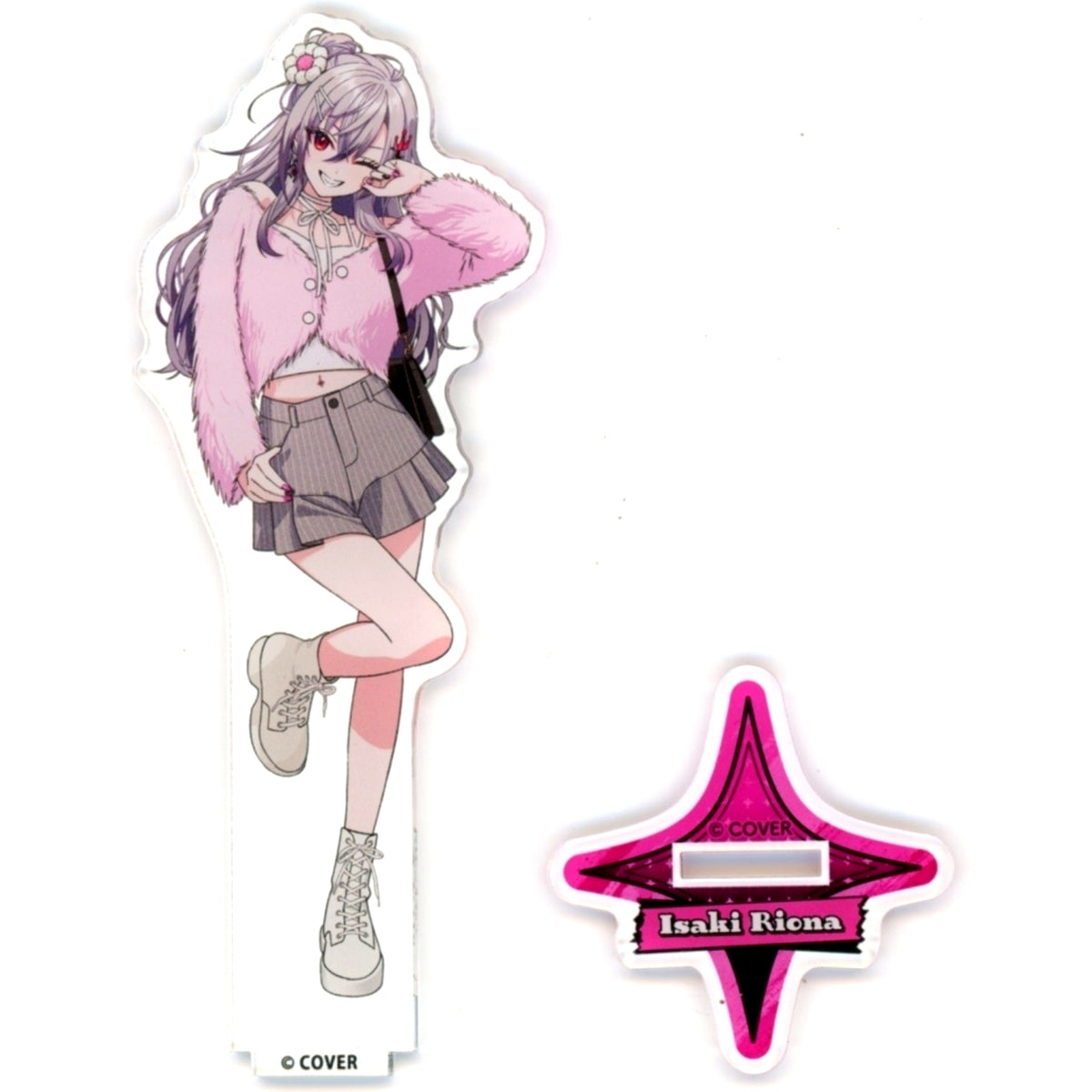 Isaki Riona Life-size Acrylic Stand Spring Outfit Ver. Virtual YouTuber Hololive FLOW GLOW TOWER RECORDS CAFE Spring has come [USED]
