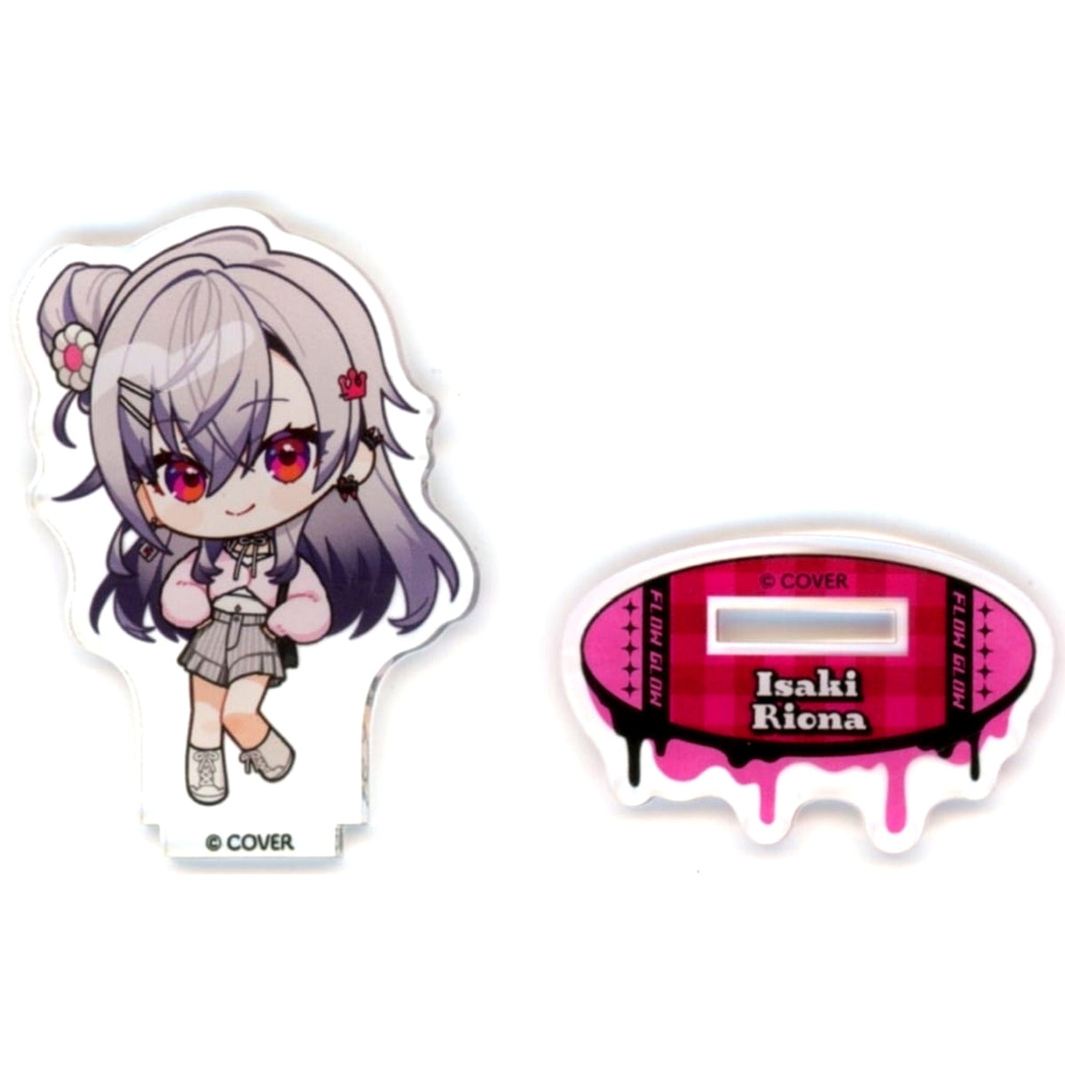 Isaki Riona Trading Mini Character Acrylic Stand Spring Outfit Ver. Virtual YouTuber Hololive FLOW GLOW TOWER RECORDS CAFE Spring has come [USED]