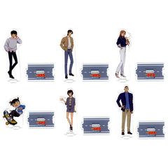 Set of 6 Group Connecting Acrylic Stand Detective Conan The Movie Highway Fallen Angel Seven Net Limited [USED]