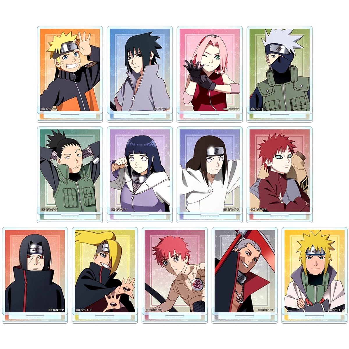 Set of 13 Trading Acrylic Stand Naruto: Shippuden [USED]