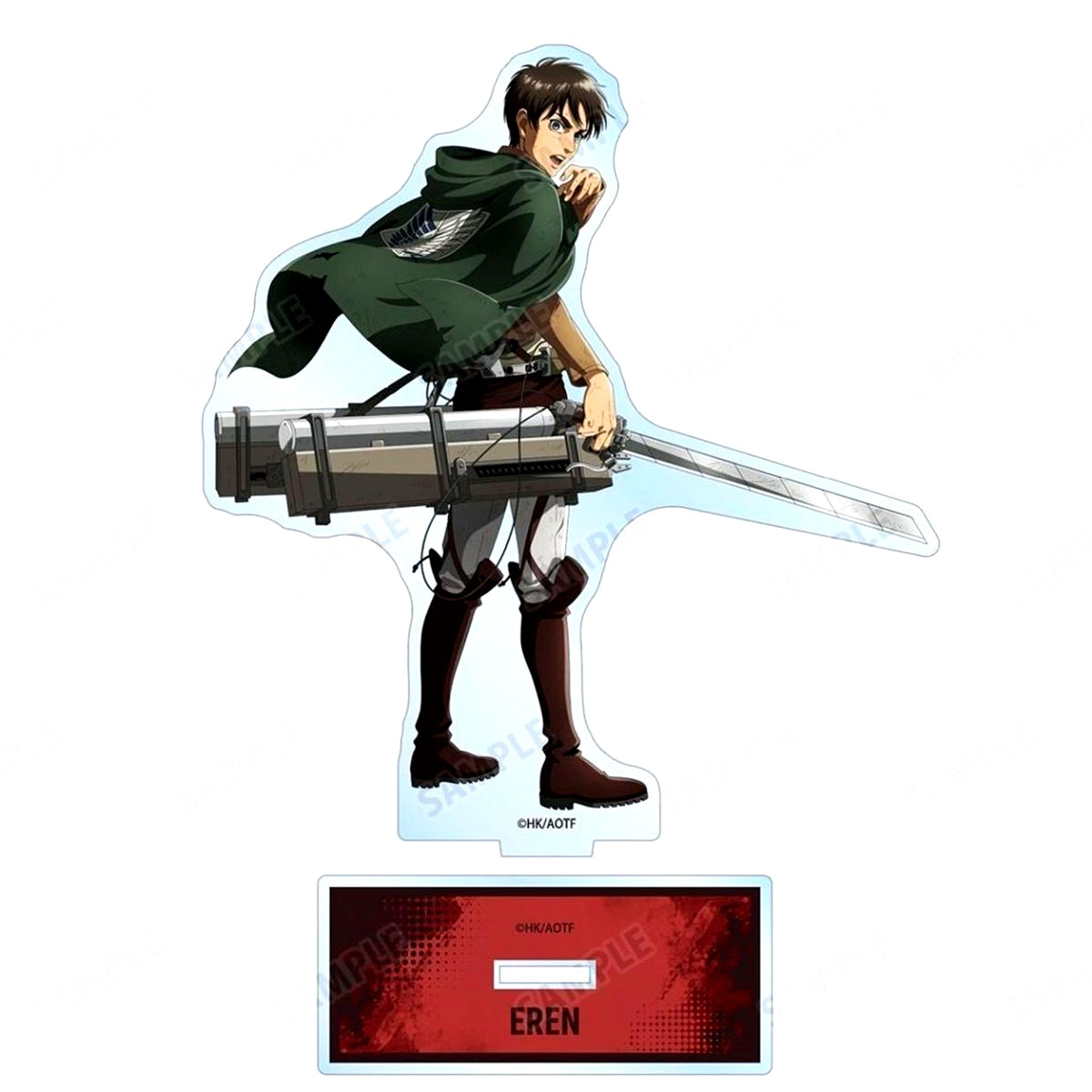 Eren Yeager Color Illustration Back to Battle Ver. Series 2 Big Acrylic Stand Attack on Titan [USED]