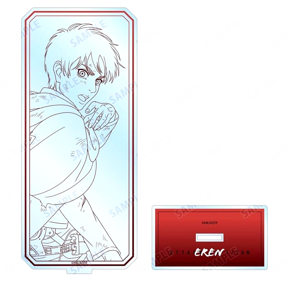 Eren Yeager Line Art Illustration Back to Battle Ver. Series 2 Big Acrylic Stand Attack on Titan [USED]