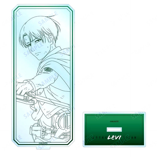 Levi Ackerman Line Art Illustration Back to Battle Ver. Series 2 Big Acrylic Stand Attack on Titan [USED]