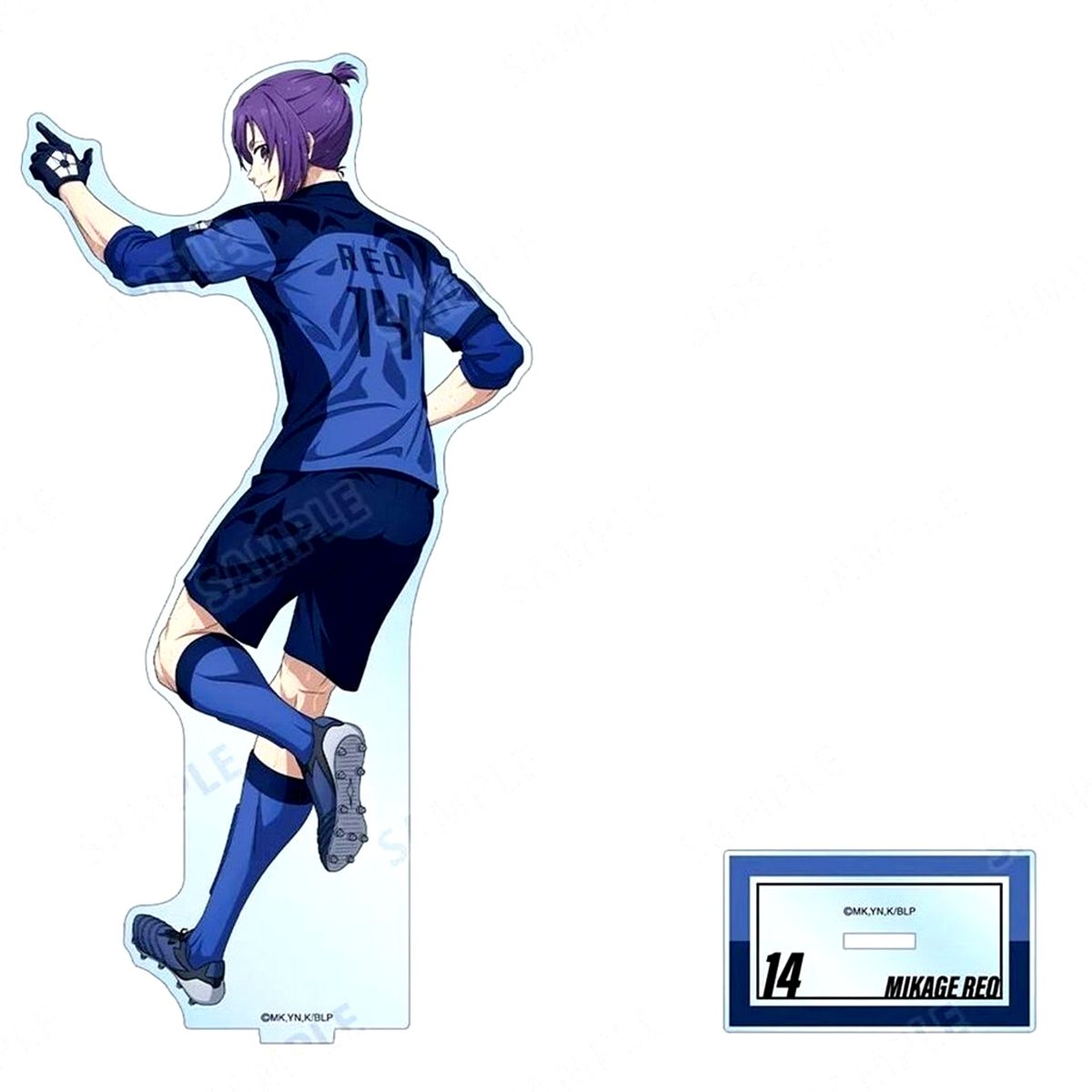 Reo Mikage Illustration Fighting Back x Rain Ver. Big Acrylic Stand Blue Lock [USED]